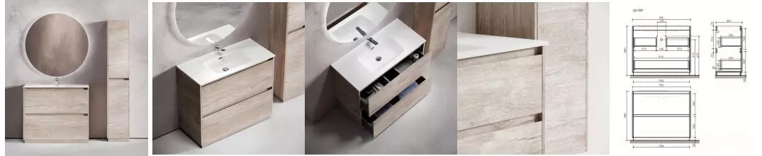 Мебель для ванной «Sancos» Libra Floor 100 дуб галифакс