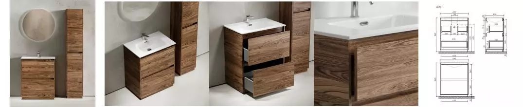 Мебель для ванной «Sancos» Libra Floor 70 дуб чарльстон