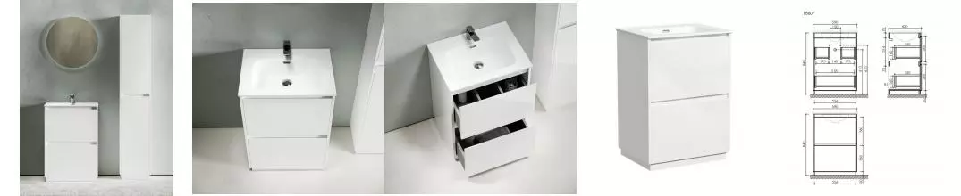 Мебель для ванной «Sancos» Libra Floor 60 белый глянец Мебель для ванной «Sancos» Libra Floor 60 белый глянец