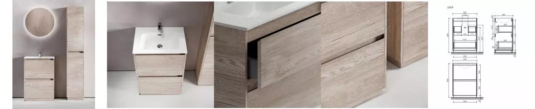 Мебель для ванной «Sancos» Libra Floor 60 дуб галифакс Мебель для ванной «Sancos» Libra Floor 60 дуб галифакс