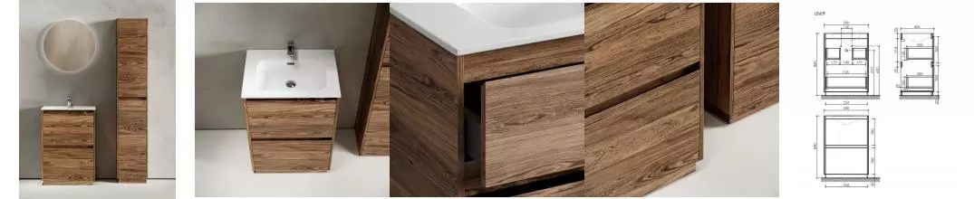 Мебель для ванной «Sancos» Libra Floor 60 дуб чарльстон Мебель для ванной «Sancos» Libra Floor 60 дуб чарльстон