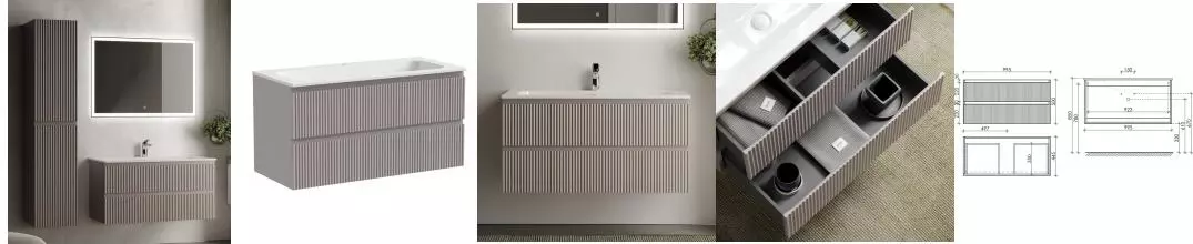 Мебель для ванной подвесная «Sancos» Snob R 100 Doha Soft