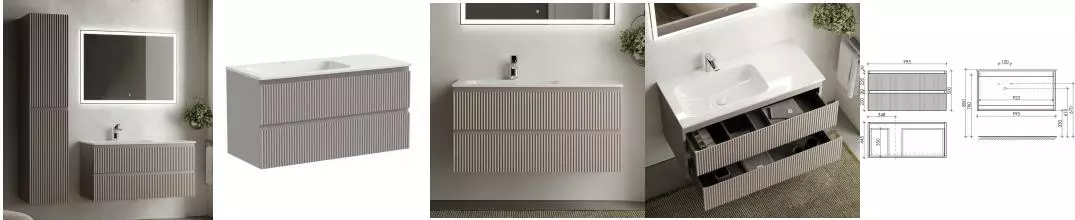 Мебель для ванной подвесная «Sancos» Snob R 100 Doha Soft левая/правая