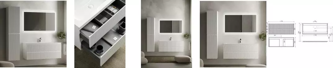 Мебель для ванной подвесная «Sancos» Snob R 120 Bianco