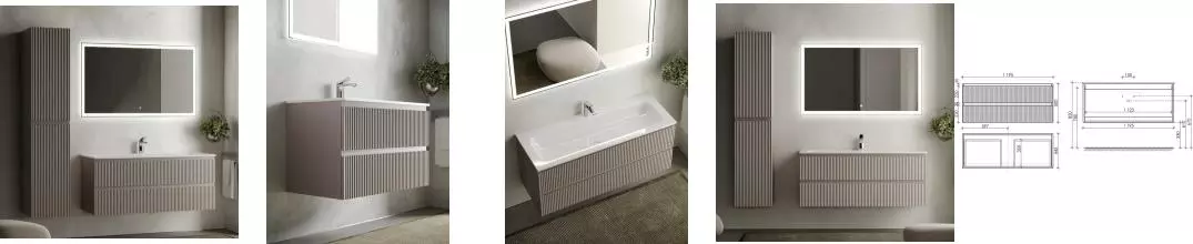 Мебель для ванной подвесная «Sancos» Snob R 120 Doha Soft