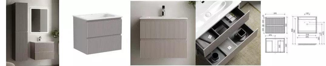 Мебель для ванной подвесная «Sancos» Snob R 60 Doha Soft Мебель для ванной подвесная «Sancos» Snob R 60 Doha Soft