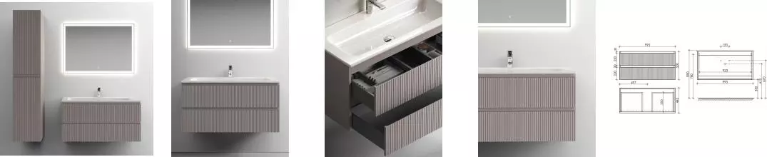 Мебель для ванной подвесная «Sancos» Snob T 100 Doha Soft