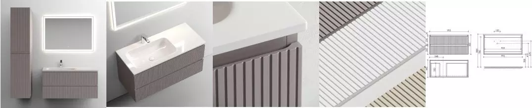 Мебель для ванной подвесная «Sancos» Snob T 100 Doha Soft левая/правая