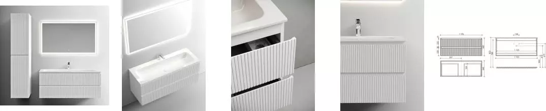 Мебель для ванной подвесная «Sancos» Snob T 120 Bianco