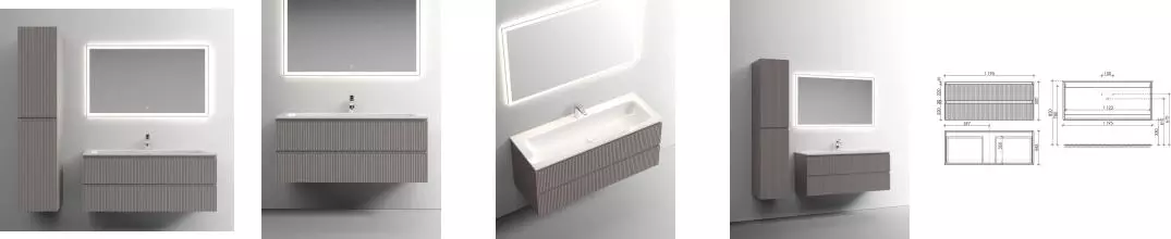 Мебель для ванной подвесная «Sancos» Snob T 120 Doha Soft