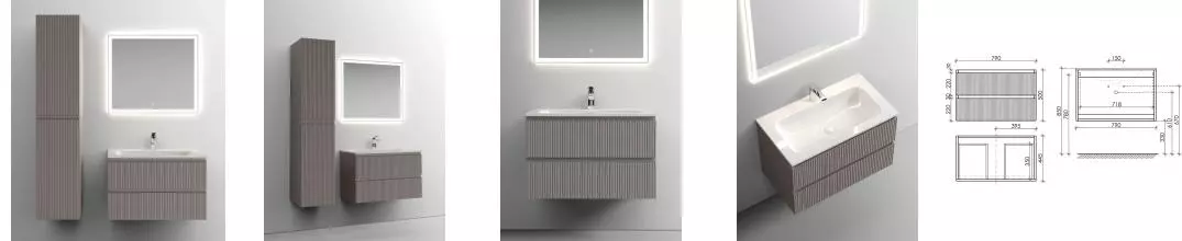 Мебель для ванной подвесная «Sancos» Snob T 80 Doha Soft Мебель для ванной подвесная «Sancos» Snob T 80 Doha Soft