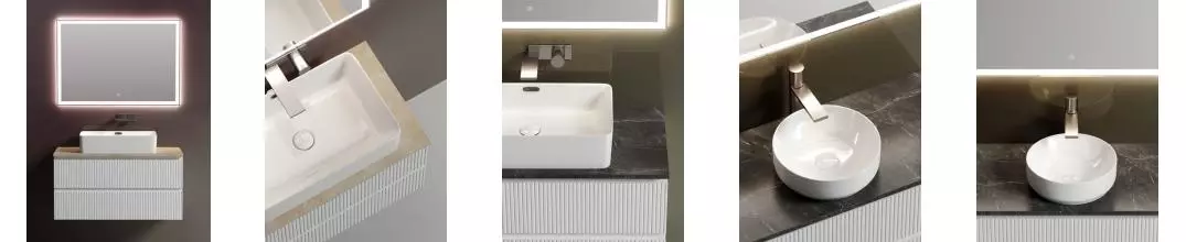 Мебель для ванной подвесная «Sancos» Snob T 100 со столешницей Bianco