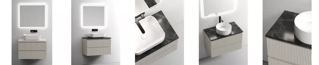 Мебель для ванной подвесная «Sancos» Snob T 80 со столешницей Beige Soft