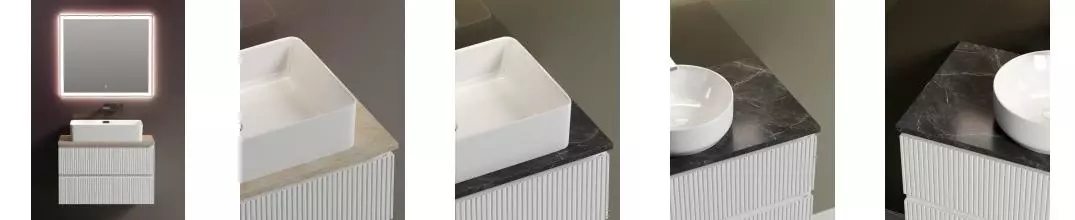 Мебель для ванной подвесная «Sancos» Snob T 80 со столешницей Bianco