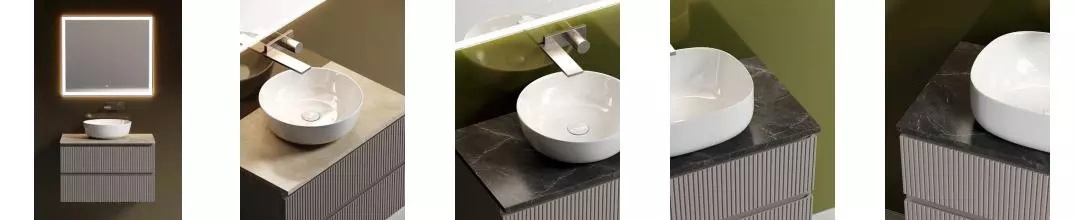 Мебель для ванной подвесная «Sancos» Snob T 80 со столешницей Doha Soft