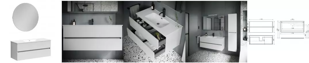 Мебель для ванной подвесная «Sancos» Urban 120 белая Мебель для ванной подвесная «Sancos» Urban 120 белая