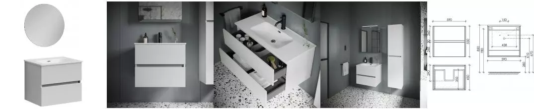 Мебель для ванной подвесная «Sancos» Urban 60 белая Мебель для ванной подвесная «Sancos» Urban 60 белая