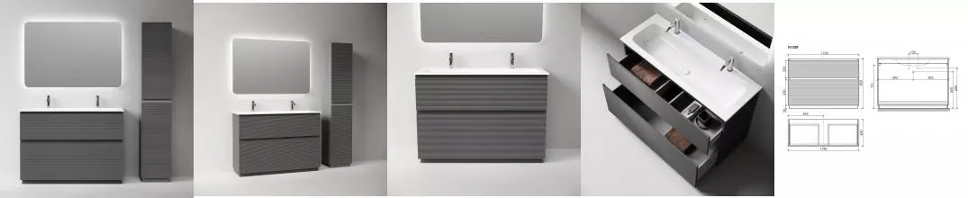 Мебель для ванной «Sancos» Folk Floor 120 grey soft Мебель для ванной «Sancos» Folk Floor 120 grey soft