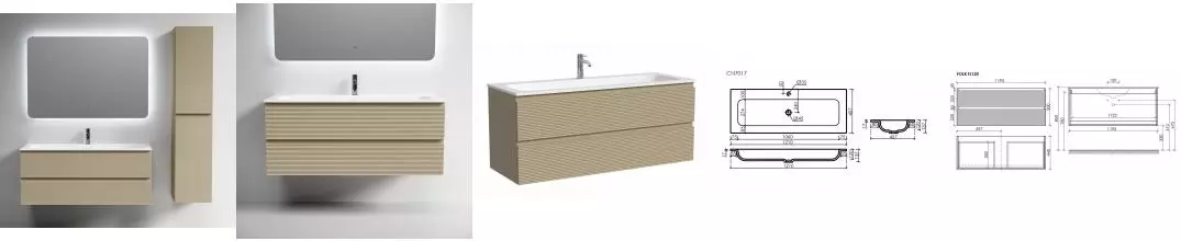 Мебель для ванной подвесная «Sancos» Folk 120 капучино Мебель для ванной подвесная «Sancos» Folk 120 капучино