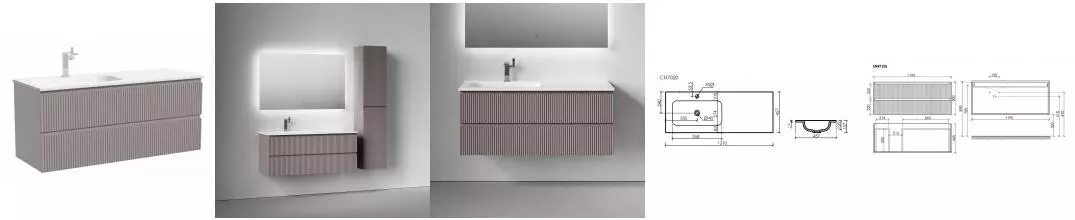 Тумба с раковиной «Sancos» Snob R 120 (Grace CN7020 121/46) подвесная doha soft левая