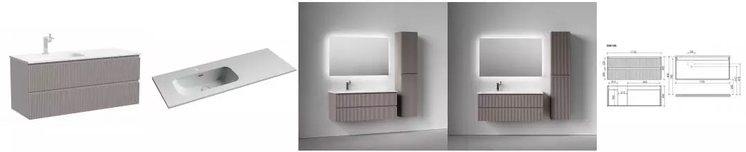 Тумба с раковиной «Sancos» Snob R 120 (Element CN7006L 121/47) подвесная doha soft левая