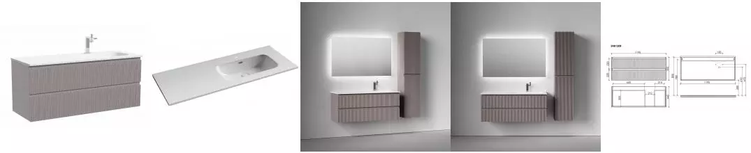 Тумба с раковиной «Sancos» Snob R 120 (Element CN7006R 121/47) подвесная doha soft правая