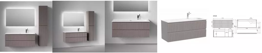 Мебель для ванной подвесная «Sancos» Snob R 120 doha soft левая/правая