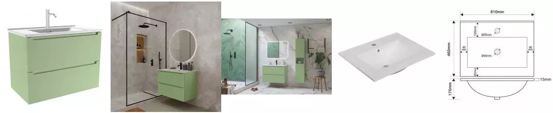 Тумба с раковиной «ZOV» Дион 60 (NS60 60) подвесная фисташковая Тумба с раковиной «ZOV» Дион 60 (NS60 60) подвесная фисташковая