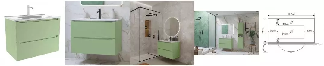 Тумба с раковиной «ZOV» Дион 100 (NS100 100) подвесная фисташковая Тумба с раковиной «ZOV» Дион 100 (NS100 100) подвесная фисташковая