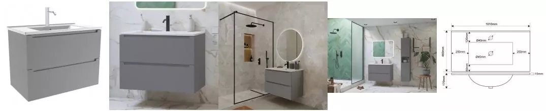 Тумба с раковиной «ZOV» Дион 100 (NS100 100) подвесная платиновая Тумба с раковиной «ZOV» Дион 100 (NS100 100) подвесная платиновая