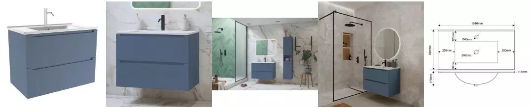 Тумба с раковиной «ZOV» Дион 100 (NS100 100) подвесная пепельно-синий Тумба с раковиной «ZOV» Дион 100 (NS100 100) подвесная пепельно-синий