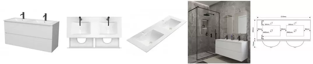 Тумба с раковиной «ZOV» Дион 120 (NS120 120) подвесная белая матовая