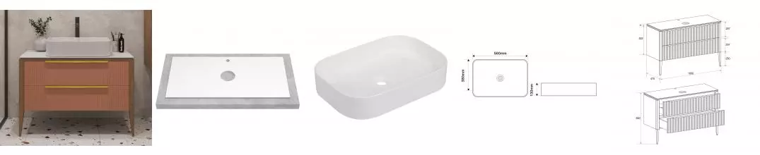 Тумба с раковиной «ZOV» Валенсия 100 (9690A 56) подвесная бежево-розовая/столешница белая Тумба с раковиной «ZOV» Валенсия 100 (9690A 56) подвесная бежево-розовая/столешница белая