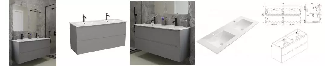 Мебель для ванной подвесная «ZOV» Дион 120 платиновая Мебель для ванной подвесная «ZOV» Дион 120 платиновая