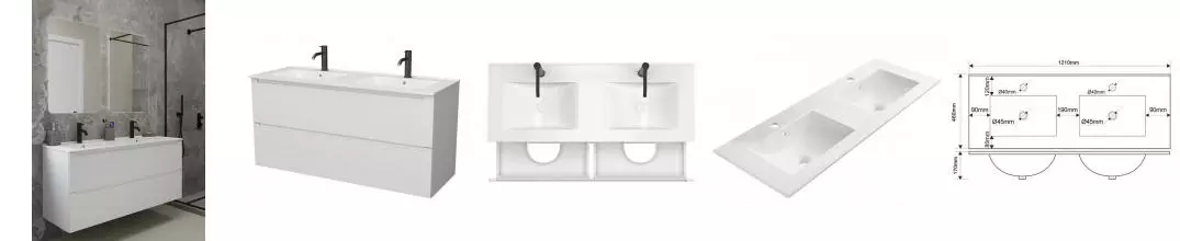 Мебель для ванной подвесная «ZOV» Дион 120 белая матовая