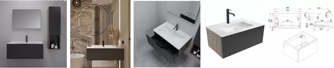 Мебель для ванной подвесная «ZOV» Кито Флавио 80 лиони