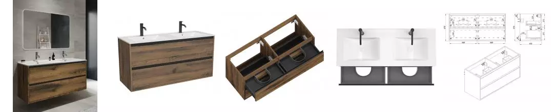 Мебель для ванной подвесная «ZOV» Парма 120 аттик