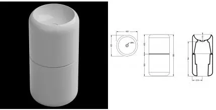 Раковина напольная 42 см GSG Petra PELAVCOLFS000, белый глянцевый, шт PELAVCOLFS000 · Remer, PELAVCOLFS000