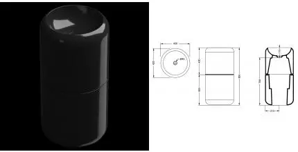 Раковина напольная 42 см GSG Petra PELAVCOLFS002, чёрный глянцевый, шт PELAVCOLFS002 · Remer, PELAVCOLFS002