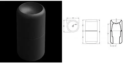 Раковина напольная 42 см GSG Ceramic Design Petra PELAVCOLFS003, черный матовый