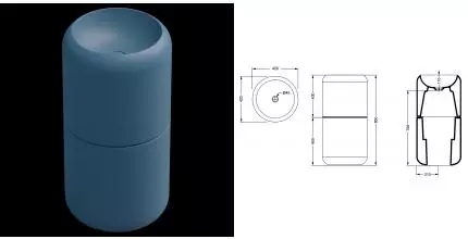 Раковина напольная 42 см GSG Petra PELAVCOLFS027, Denim Matt, шт PELAVCOLFS027 · Remer, PELAVCOLFS027