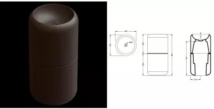 Раковина напольная 42 см GSG Petra PELAVCOLFS035, Cacao Matt, шт PELAVCOLFS035 · Remer, PELAVCOLFS035