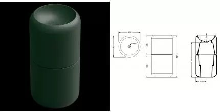 Раковина напольная 42 см GSG Petra PELAVCOLFS036, Smeraldo Matt, шт PELAVCOLFS036 · Remer, PELAVCOLFS036
