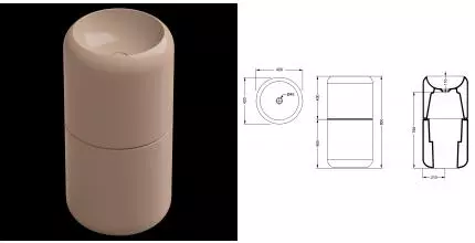 Раковина напольная 42 см GSG Petra PELAVCOLFS039, Rosa Glossy, шт PELAVCOLFS039 · Remer, PELAVCOLFS039