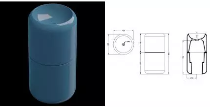 Раковина напольная 42 см GSG Petra PELAVCOLFS040, Denim Glossy, шт PELAVCOLFS040 · Remer, PELAVCOLFS040