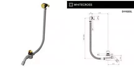 Слив-перелив WHITECROSS FILL (золото) D1102GL · New Trendy, D1102GL Слив-перелив WHITECROSS FILL (золото) D1102GL · New Trendy, D1102GL