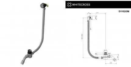 Слив-перелив WHITECROSS FILL (оружейная сталь) D1102GM Слив-перелив WHITECROSS FILL (оружейная сталь) D1102GM