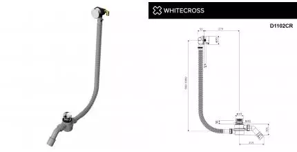 Слив-перелив WHITECROSS FILL (хром) D1102CR · New Trendy, D1102CR Слив-перелив WHITECROSS FILL (хром) D1102CR · New Trendy, D1102CR