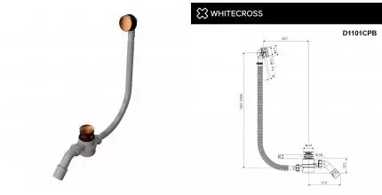 Слив-перелив WHITECROSS ULTIMA (брашированная медь) D1101CPB · New Trendy, D1101CPB Слив-перелив WHITECROSS ULTIMA (брашированная медь) D1101CPB · New Trendy, D1101CPB
