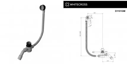 Слив-перелив WHITECROSS ULTIMA (оружейная сталь) D1101GM · New Trendy, D1101GM Слив-перелив WHITECROSS ULTIMA (оружейная сталь) D1101GM · New Trendy, D1101GM